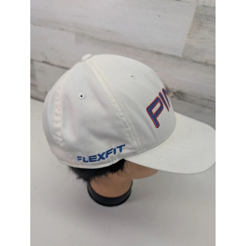 PING Hat Cap Snap Back White Golf‎ Junior Interclub Flexfit Embroidered Mens